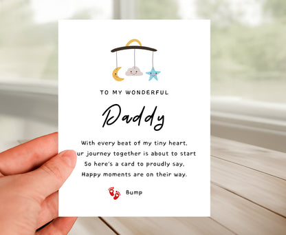 Pregnancy Announcement Card for Daddy