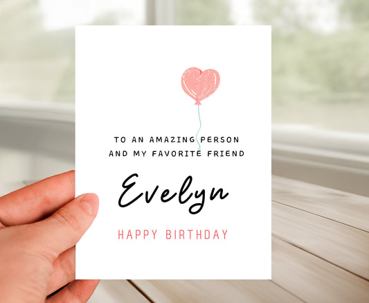 Personalized Happy Birthday Card - Amazing Person
