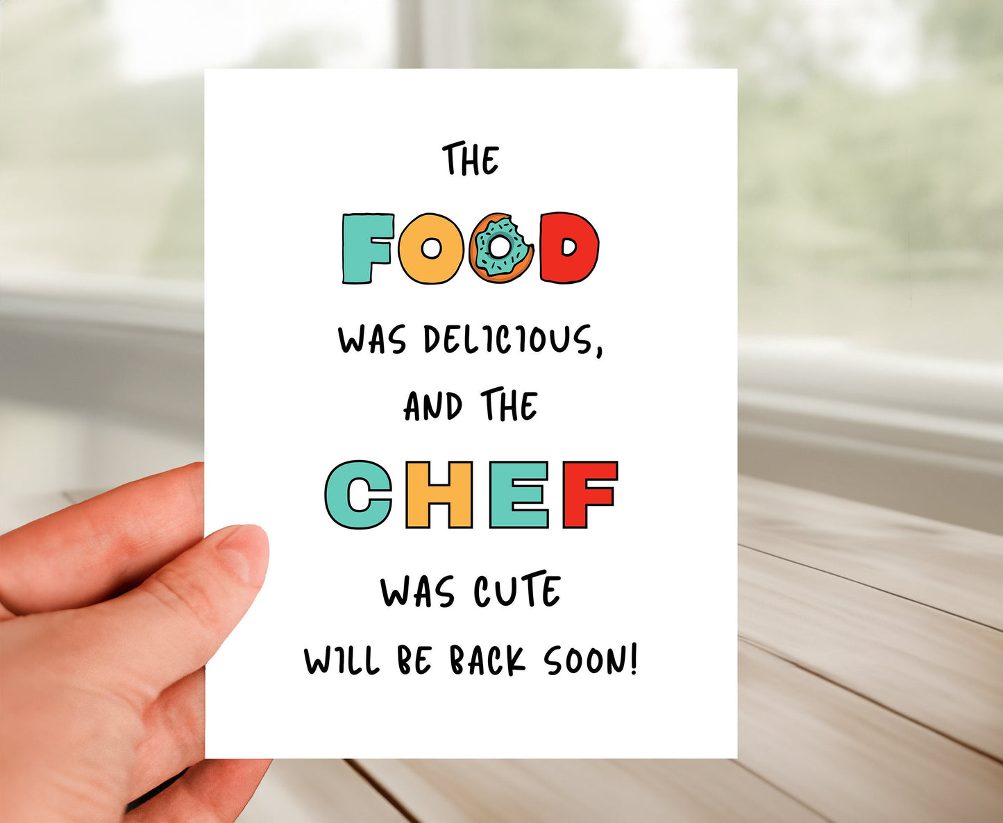 Thank You Chef Card