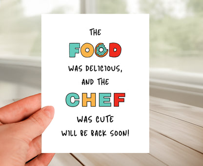 Thank You Chef Card