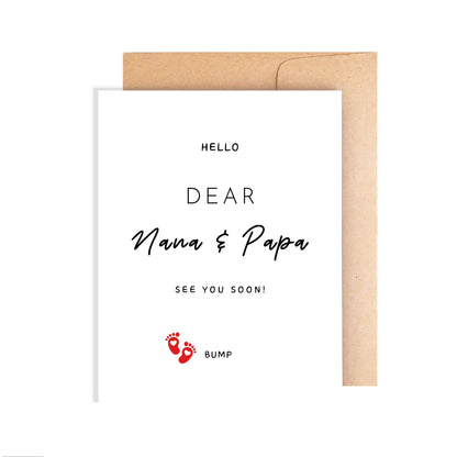 Pregnancy Announcement Card for Grandparents