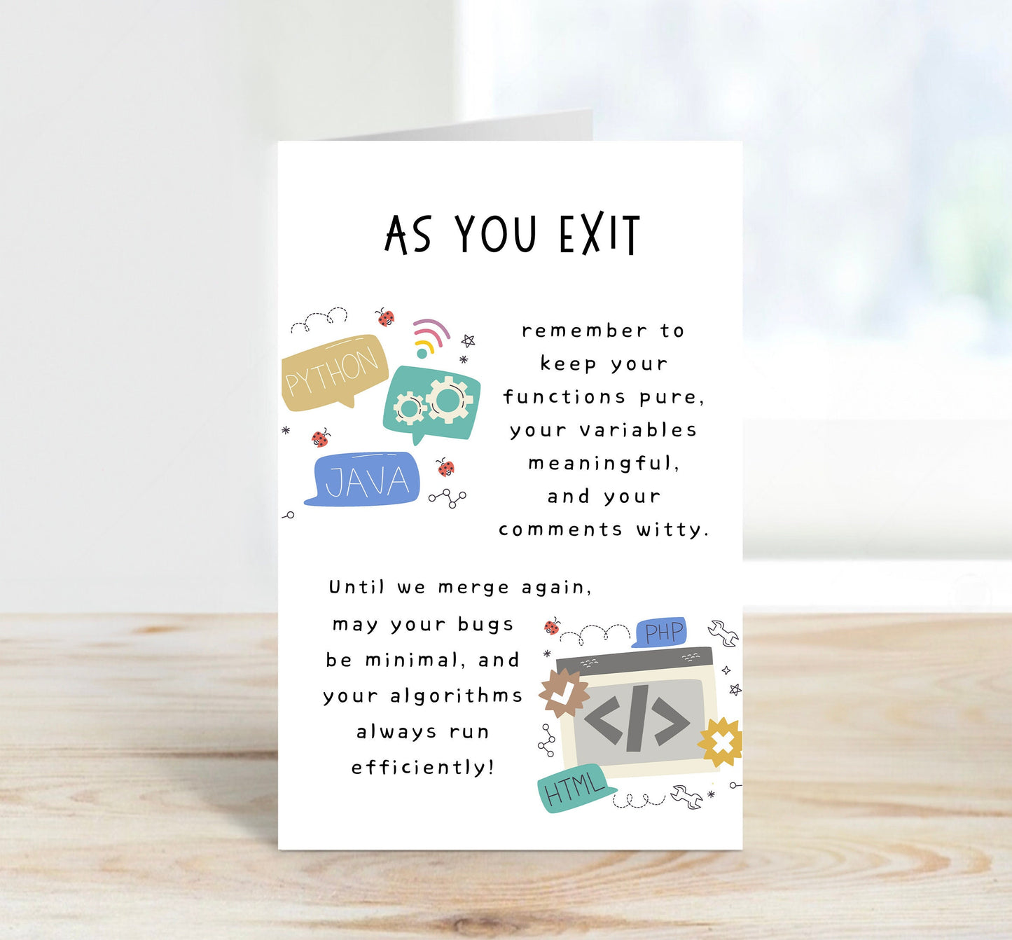 Funny Farewell Card - High Tech Office Humor
