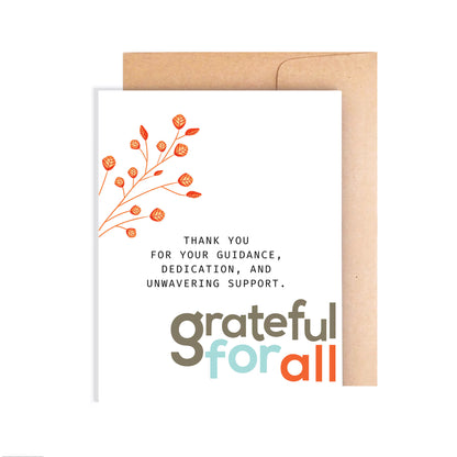 Thank You Greeting Card - Grateful for All