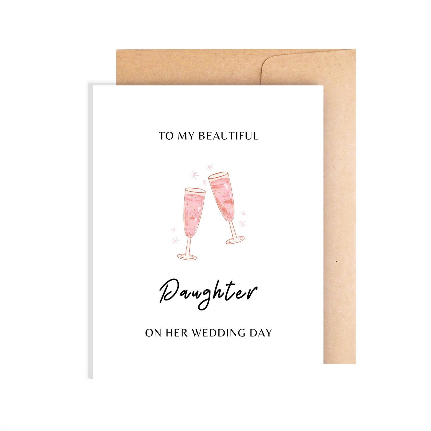 Wedding Day Card - To My Beautiful Daughter