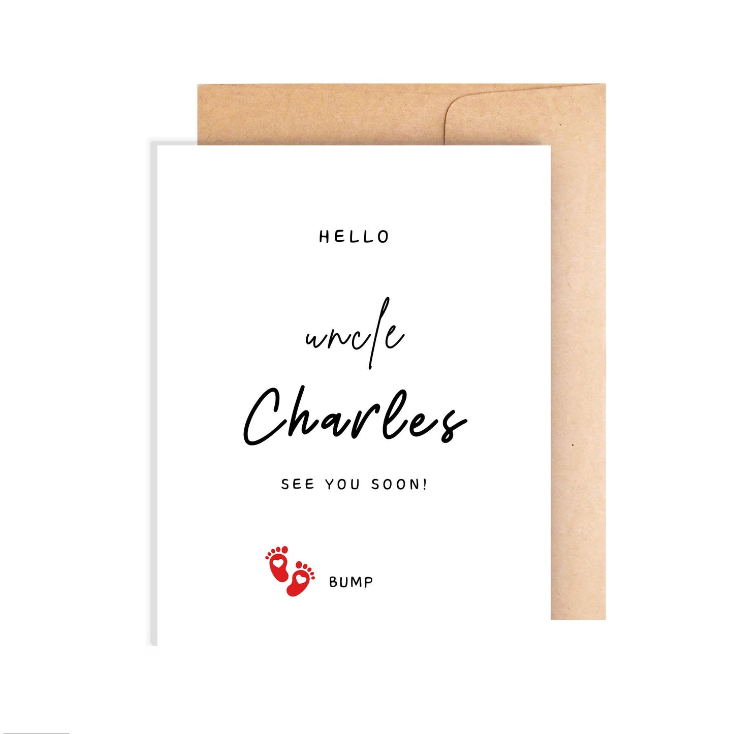 Personalized Pregnancy Announcement Card for Uncle