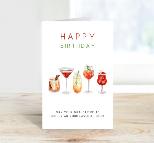 Happy Birthday Card - Happy Hour