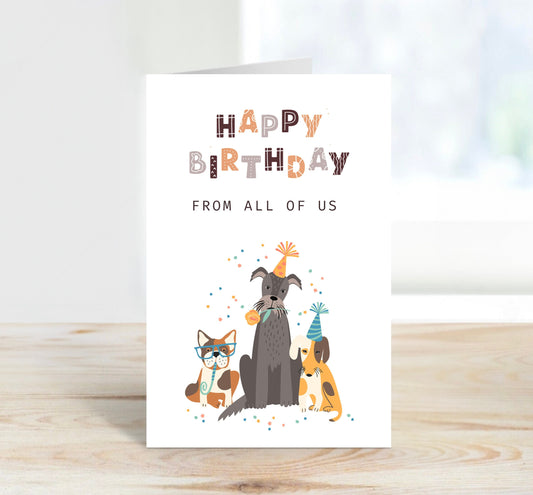 Happy Birthday Card - From All Of Us