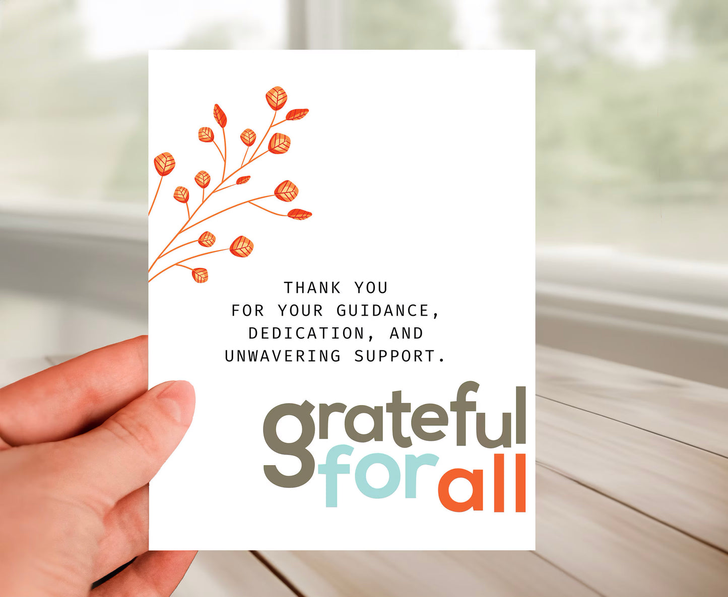Thank You Greeting Card - Grateful for All