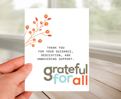 Thank You Greeting Card - Grateful for All