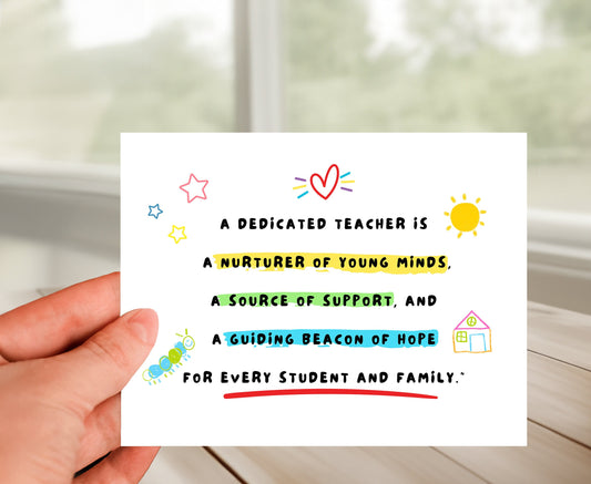 Teacher Appreciation Card