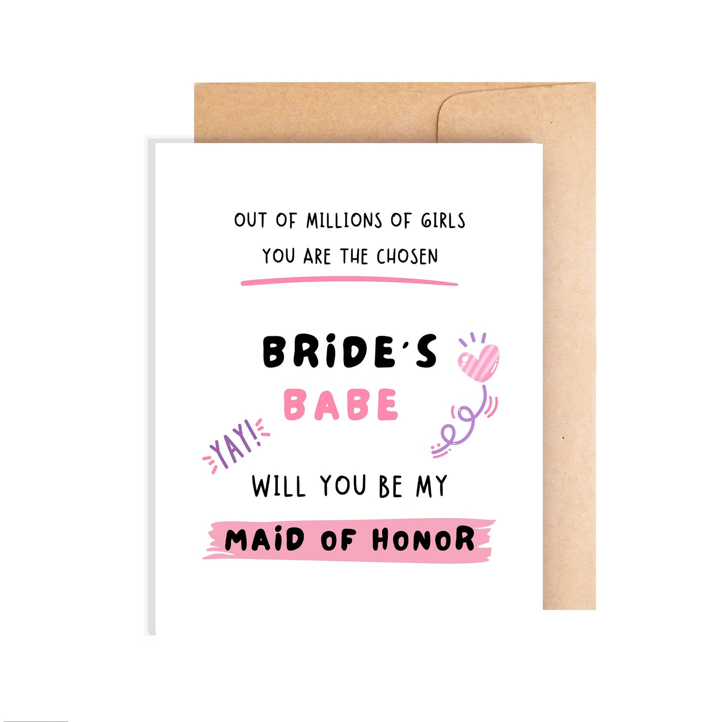 Maid of Honor Request Card