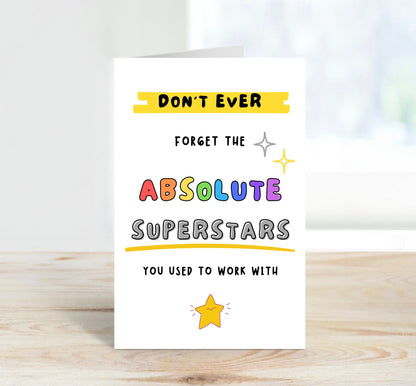 Farewell Card - Absolute Superstars