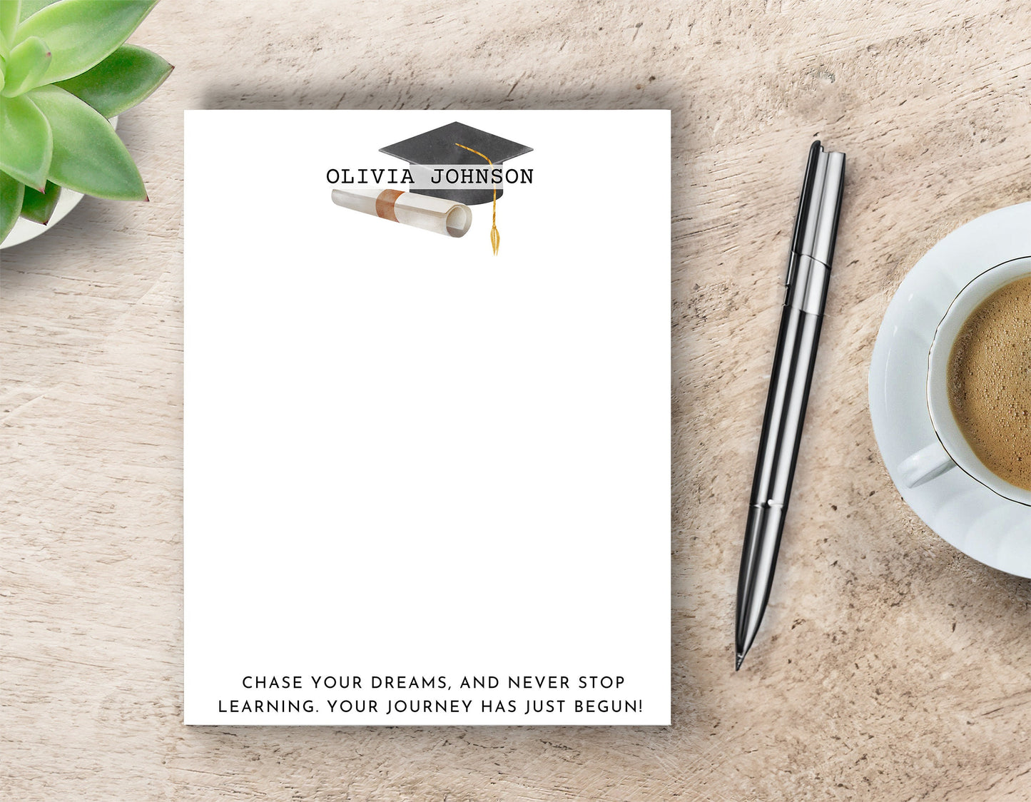Personalized Graduation Notepad