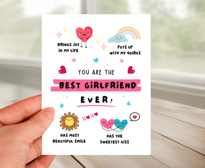 Girlfriend Card Card - Best Girlfriend Ever