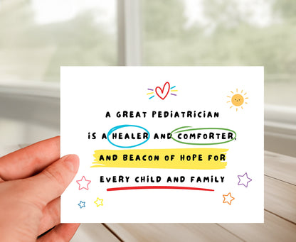 Pediatrician Appreciation Card