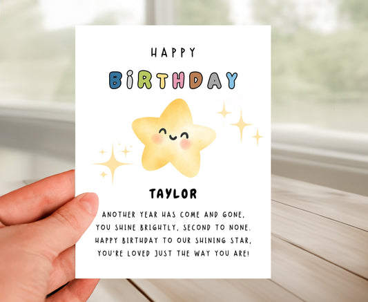 Personalized Happy Birthday Poem Card