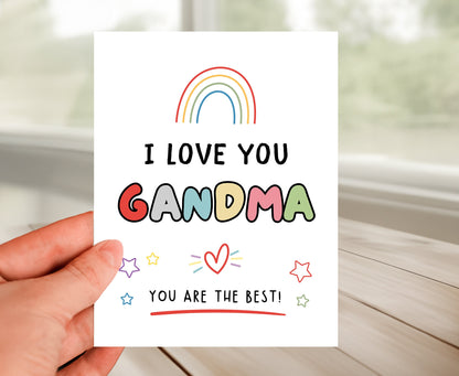 Grandma Card - I Love You Grandma