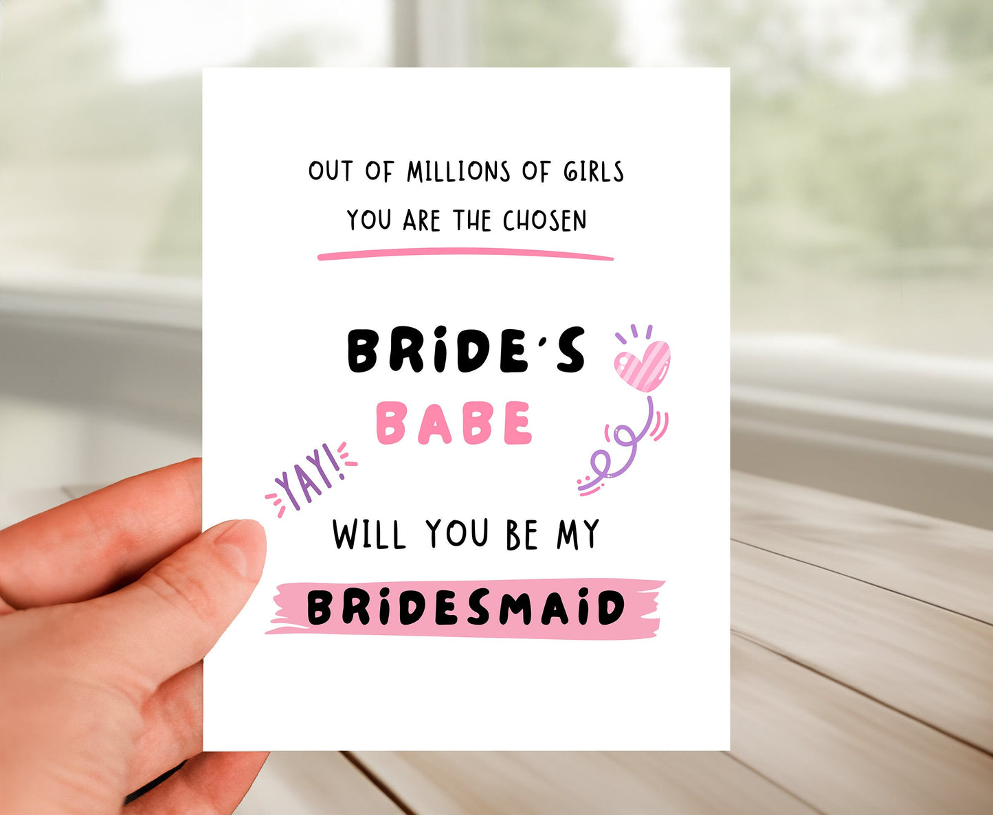 Bridesmaid Request Card