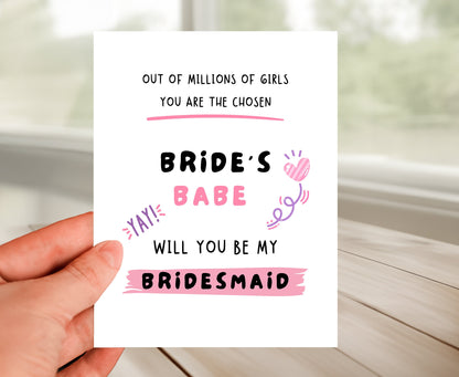 Bridesmaid Request Card