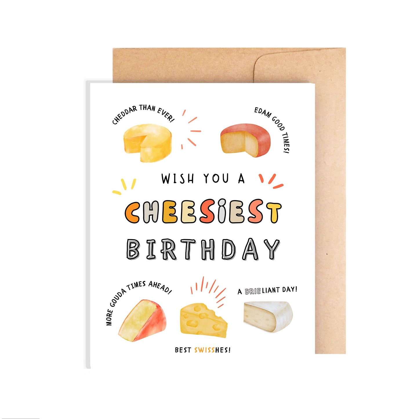 Happy Birthday Card - Cheesy Wishes