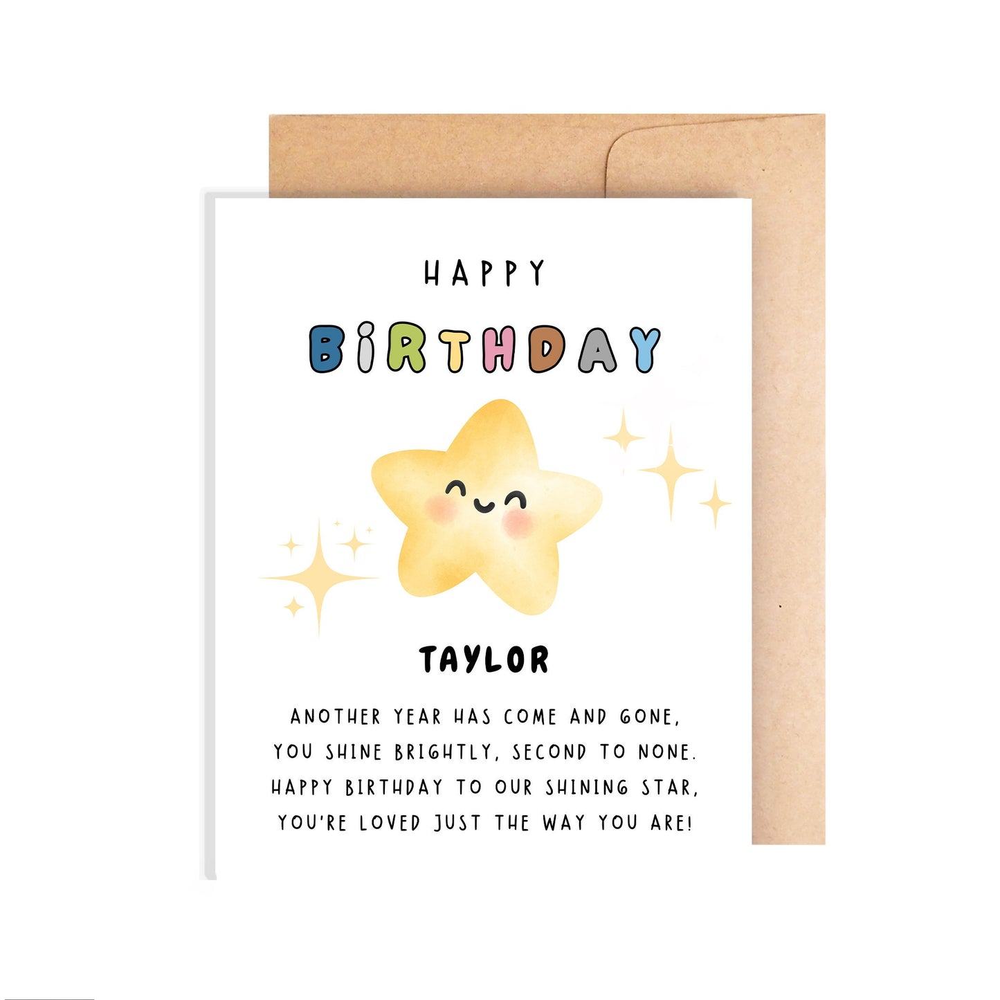 Personalized Happy Birthday Poem Card
