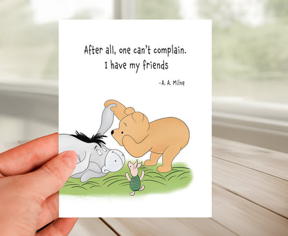 Friendship Card - Classic Winnie The Pooh