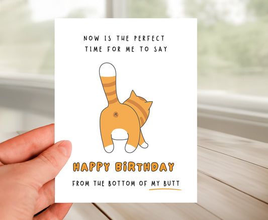 Happy Birthday Card - From The Bottom of My Heart