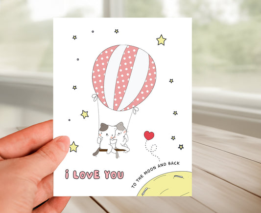 Relationship Card - Love You to The Moon and Back