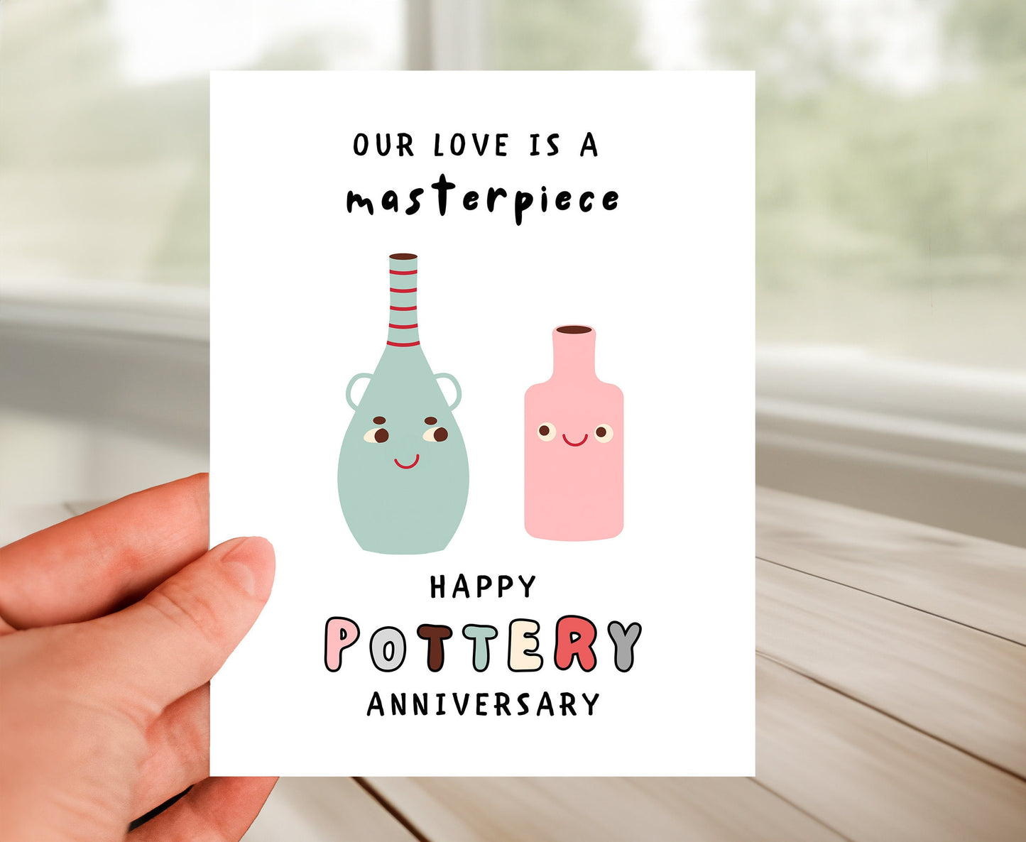 9th Year Anniversary Card - Pottery Anniversary
