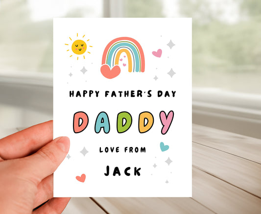 Personalized Happy Father's Card To Daddy