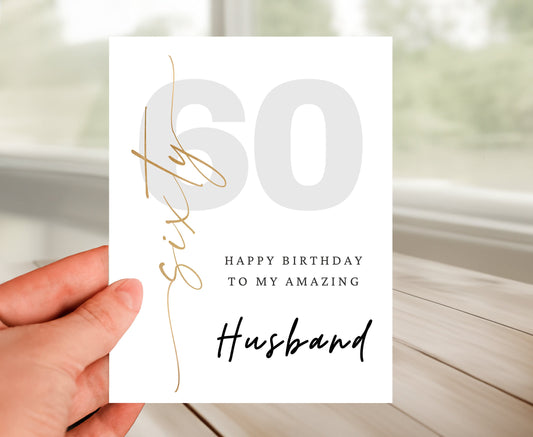 60th Birthday Card for Husband