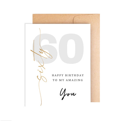 60th Happy Birthday Card - The Amazing YOU