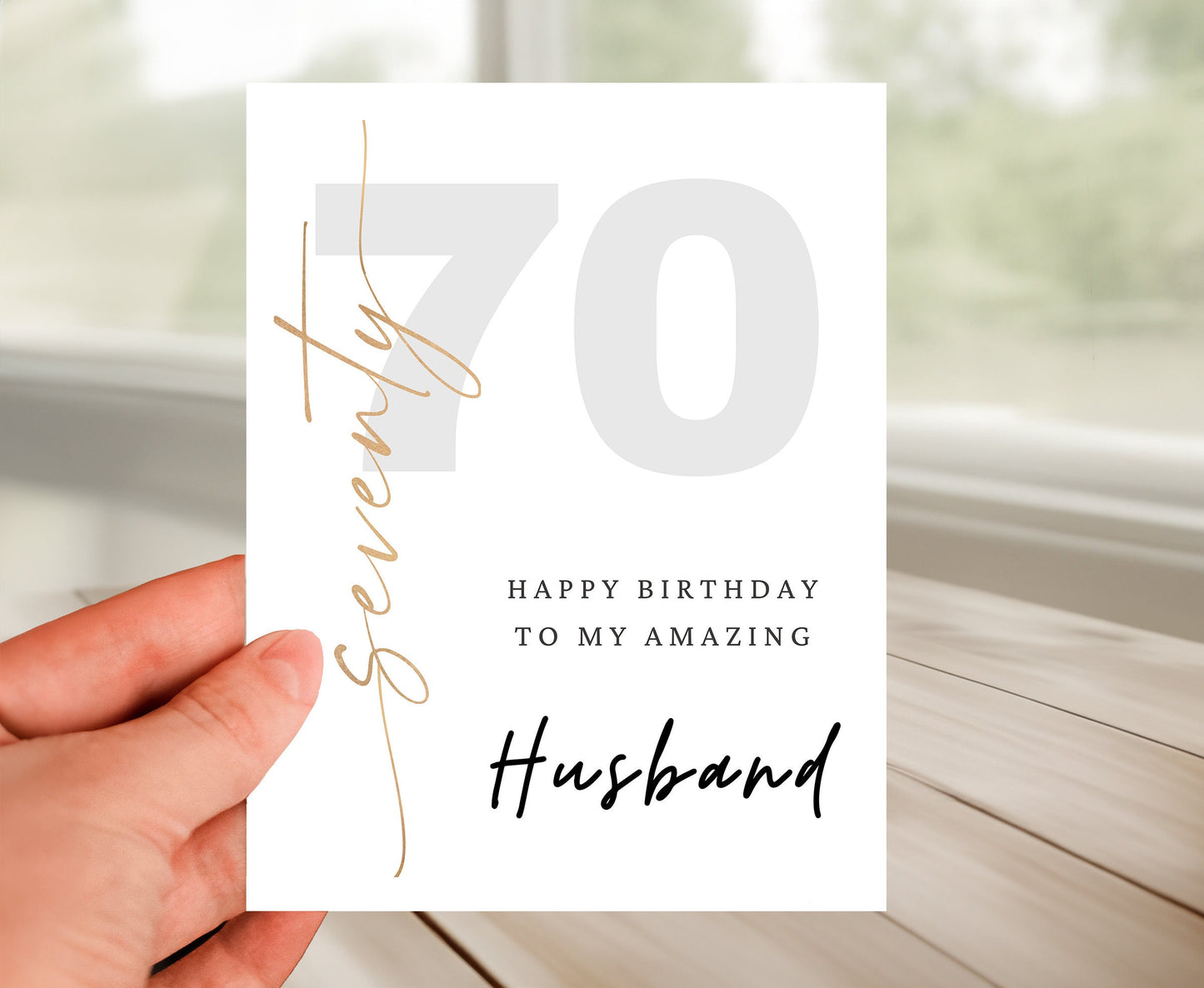 70th Birthday Card for Husband