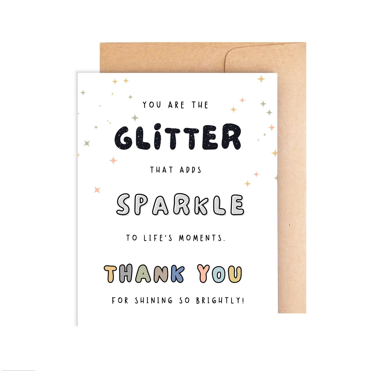 Thank You Card - Glitter and Sparkle Appreciation