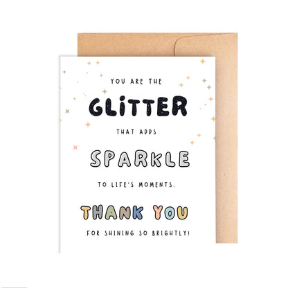 Thank You Card - Glitter and Sparkle Appreciation