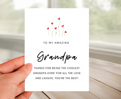 Birthday Card for Grandpa - Coolest Papa Ever