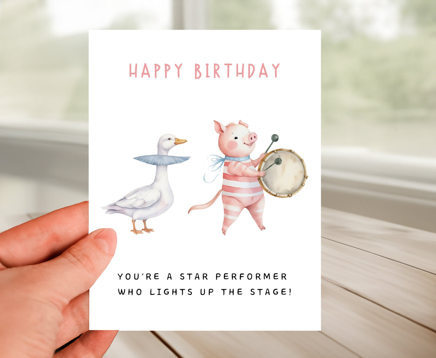 Happy Birthday Card - Super Star Performer Parade