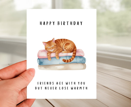 Happy Birthday Card - Friends Never Lose Warmth