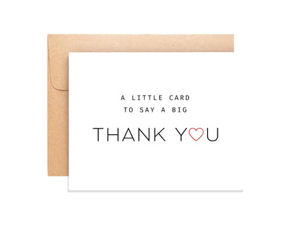 Thank You Card - A Little Card To Say A Big Thank You