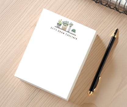 Friendship Notepad - "Let's Grow Together,"