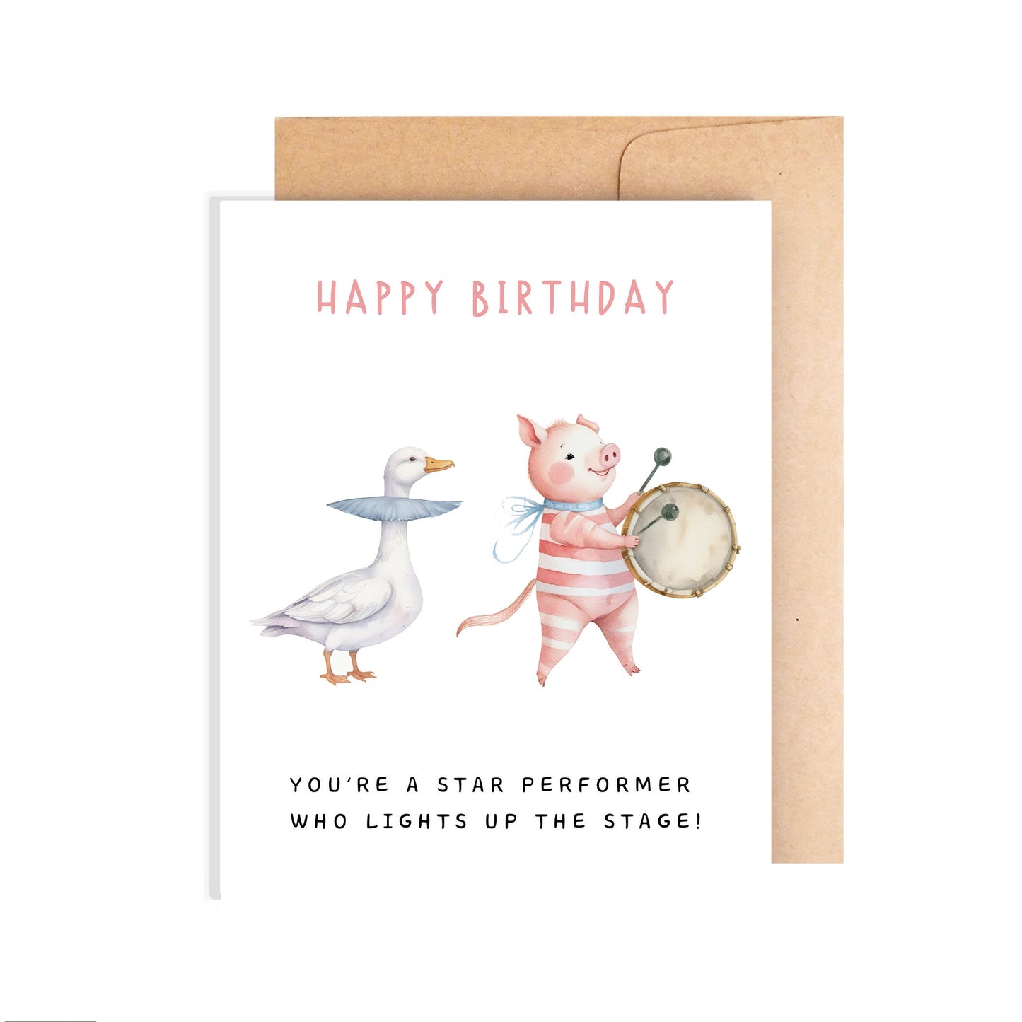 Happy Birthday Card - Super Star Performer Parade