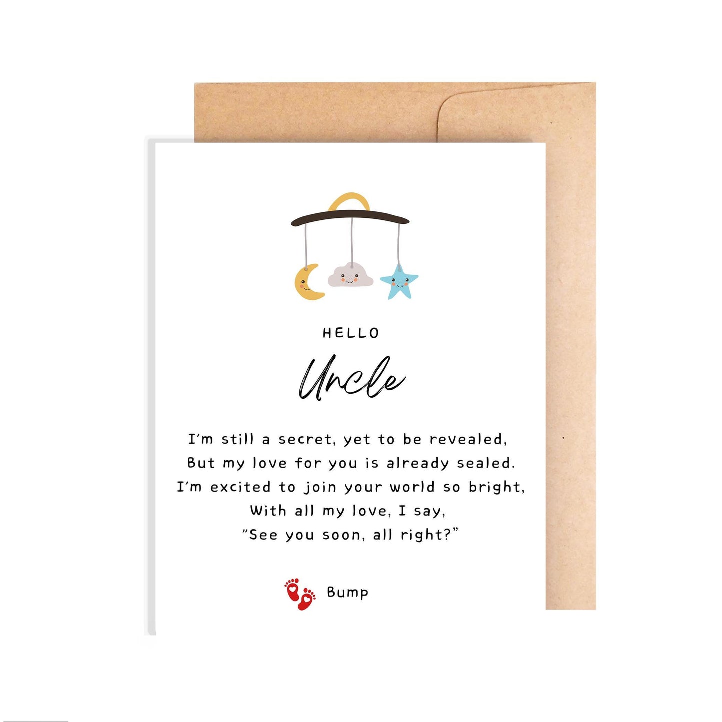 Pregnancy Announcement Card for Uncle