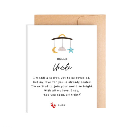 Pregnancy Announcement Card for Uncle