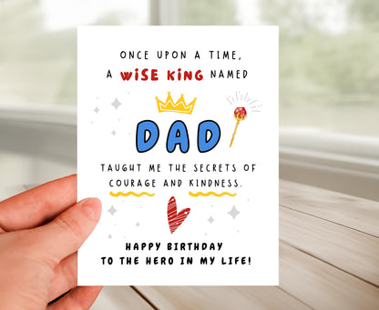 Happy Birthday Card To Dad - Hero In My Life