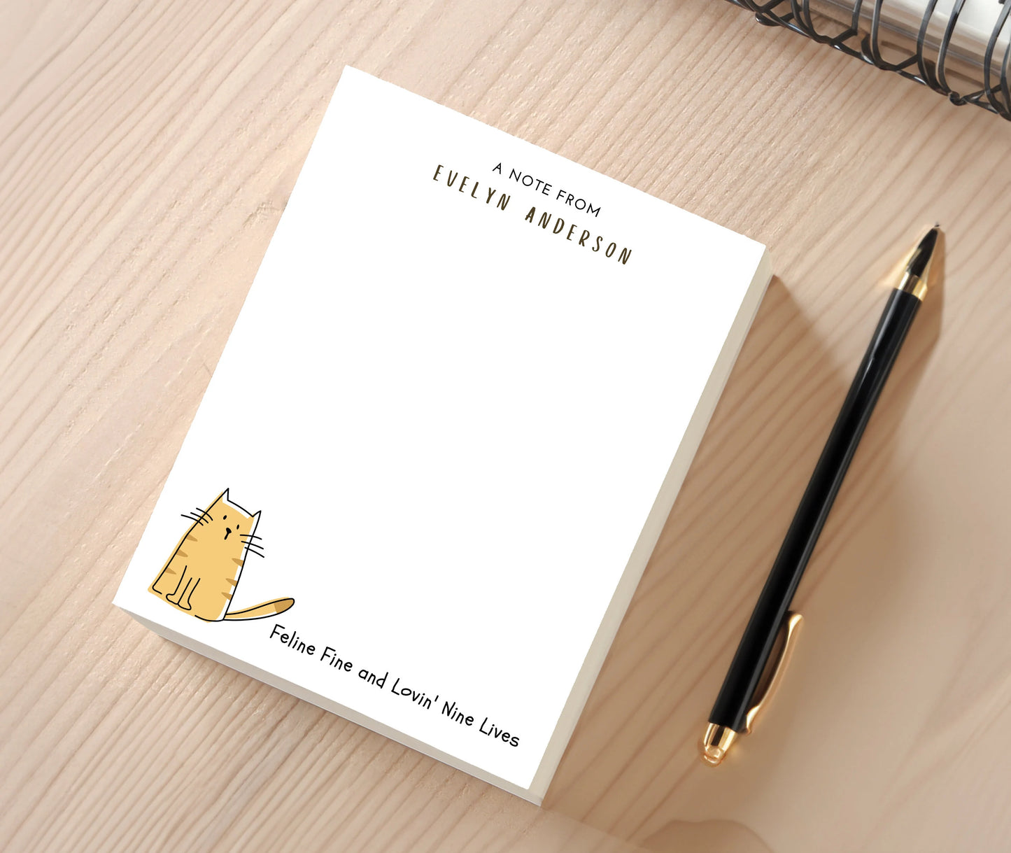 Personalized Kitten Notepad