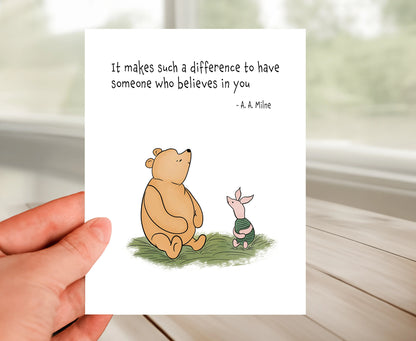 Friendship Card - Classic Winnie The Pooh