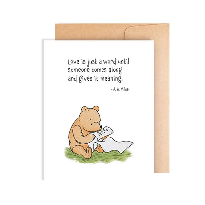 Friendship Card - Classic Winnie The Pooh