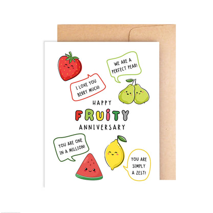 4th Year Fruity Anniversary Card